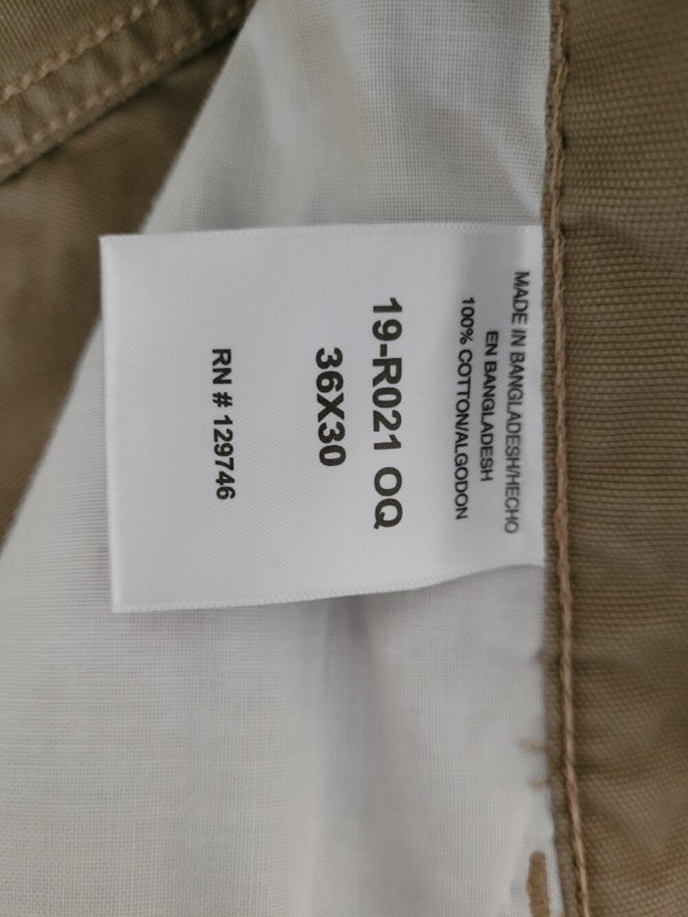 Khaki Carpenter Pants Mens Dark Tan 36x30 - Picture 6 of 14